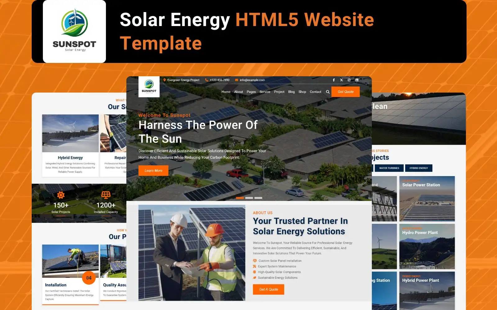 SunSpot - Solar Energy HTML Website Template